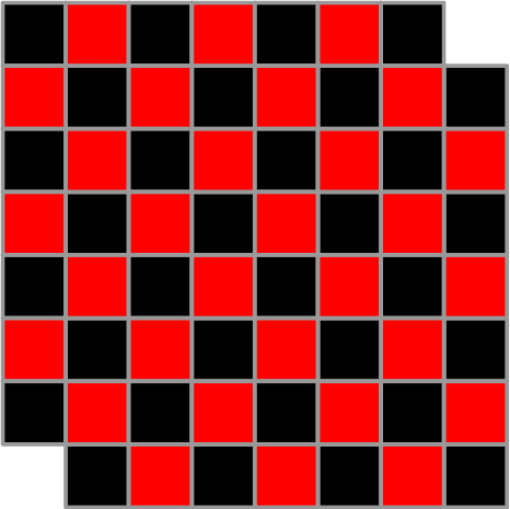 checkerboard with corners cut off